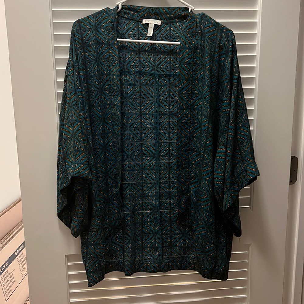 Leith silky shift blazer in geometric print size M
